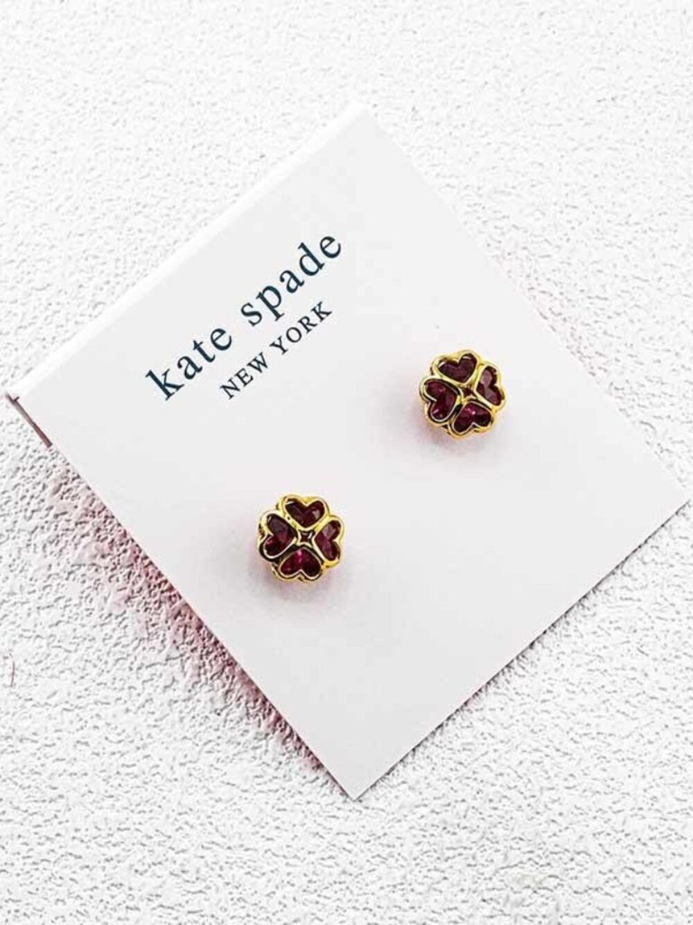 Kate Spade Four-Leaf Clover Crystal Stud Earrings